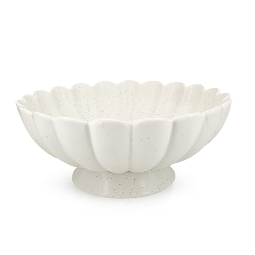 Large Fruit Bowl for Kitchen Counter-10.6' White...