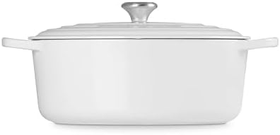 Le Creuset Enameled Cast Iron Signature Oval Dutch Oven, 8 qt., White