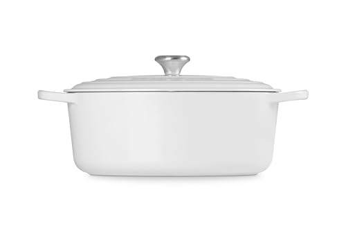 Le Creuset Enameled Cast Iron Signature Oval Dutch Oven, 8 qt., White