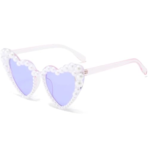 Lunettes de soleil violettes monture large design géométrique pour femme