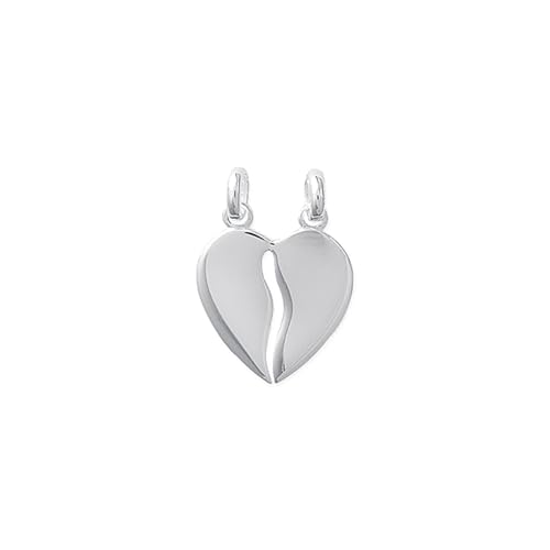 Brillaxis Pendentif coeur sécable argent rhodié