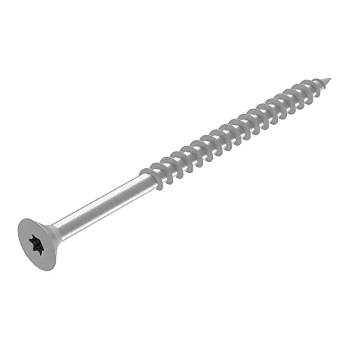 SECCARO Tornillo para aglomerado, 4,5 x 70 mm, acero inoxidable V2A VA A2, tornillo para madera con rosca parcial, 100 unidades