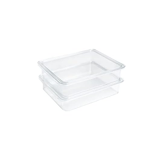 Kitchen Spaces Recipientes compactos de armazenamento de alimentos com tampas para freezer, despensa e geladeira, transparente, 2 unidades