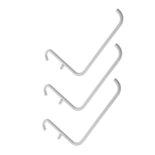 Housoutil 3 Pack Heavy Duty Iron Hooks for Desktop Pegboard Wall Organizer Accessories Tool Hooks for Garage Workshop