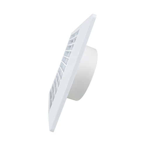 SYSTERM Lüftungsgitter Abschlussgitter Insektenschutz ABS-Kunststoff Gitter. (Anschluss Ø125mm, Weiß)