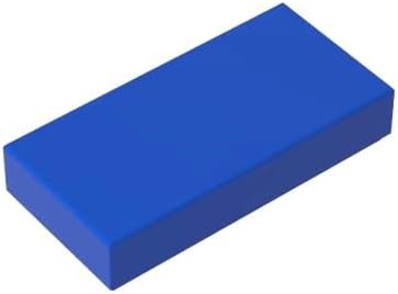 BrickBuddy Gobricks GDS-566 Tile 1 x 2 with Groove 50PCS Compatible with Lego 3069b 30070 88630 35386 DIY Parts and MOC Components for Major Brick Brands ColorBlue 23