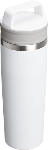 Image of STANLEY Cafe To Go Travel Mug 20 oz | Leakproof Two-Part Drink Through Lid | Tumbler Cup for Coffee, Tea and Drinks | Insulated Stainless Steel Coffee Mug | BPA-Free | Frost