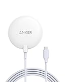 Anker 313 Magnetisches Kabelloses Ladepad, Wireless Charger + 150cm USB-C Kabel, Für iPhone 17/16/15/15 Pro/15 Pro Max/14/13/13 Mini/13 Pro/13 Pro Max/12 (Ohne Netzteil)