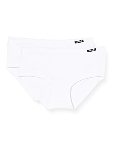 Skiny Advantage Cotton Panty DP Culotte, Blanco (White 0500), 40 (Talla del Fabricante: 38) (Pack de 2) para Mujer