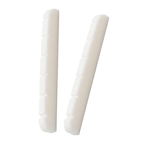 GOOHOCHY 2pcs String Guitar Nut Pure Cow Bone Bridge Adjustment Nuts for Electric Guitar Parts Enhanced Tone and Sustain Durable High Grade Material Better Vibration Transfer