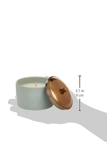 Paddywax Hygge Keramik Duftkerze in Keramik mit Deckel, in der Farbe Grün/Kupfer, Duftnote Wilde Feige & Zeder, Inhalt: 141g, HY0507EU – Bild 3