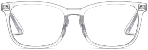 Jectieey Reading Glasses for Women Men - Blue Light Blocking UV Filter Computer Readers,Anti Eyestrain Eyeglasses(Transparent, 1.25X)