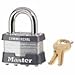 Master Lock 470-1KA-2001 Laminated Padlocks Keyed Alike Key Code 2001, 5/16" Diameter, 3/4" Width, Silver (Pack of 6)