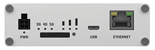Image of Teltonika TRB500000200 Model TRB500 Industrial 5G Gateway, Speeds of up to 1 Gbps, 1x Ethernet Port, Auto APN, 2X Configurable Inputs /Outputs, Aluminum Housing, AU PSU; Not for use in USA