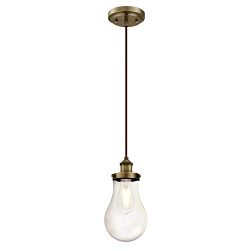 Westinghouse Lighting One-Light Indoor Pendant Lámpara de Techo, Láton envejecido, 159 cm