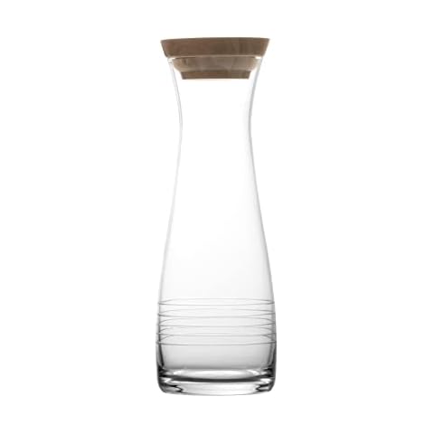 Crafthouse by Fortessa Classic Beverage Vessel Carafe with Acacia Wood Lid, 39 Ounces Cover