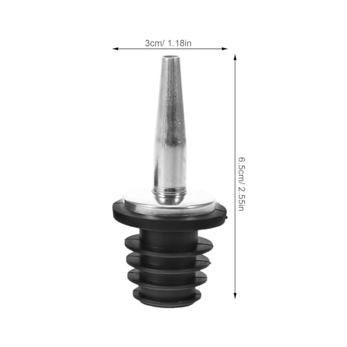 Tapón vertedor de precisión VALICLUD para botellas de amargo con tope de TPE, 5 piezas plata 3