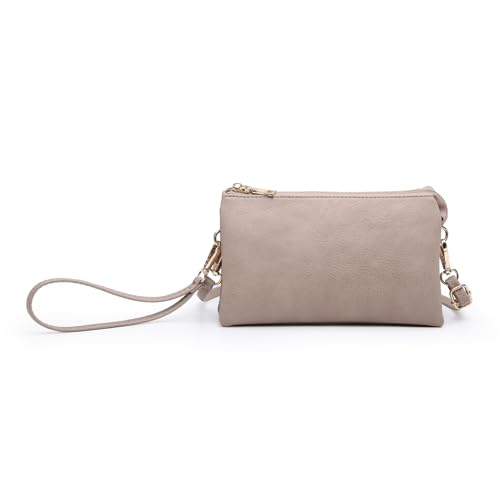 Image of JEN & CO. Riley Crossbody Bags for Women Vegan Leather Wristlet Clutch Wallet Purses Handbags with 2 Straps