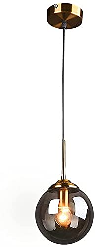 Lámpara de techo de vidrio soplado gris humo tipo candelabra decorativa para salón contemporáneo