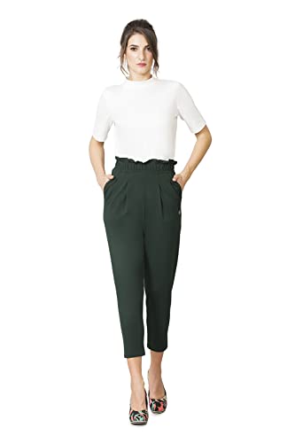 Image of Van Heusen Women High Rise Ruffle Regular Fit Pants