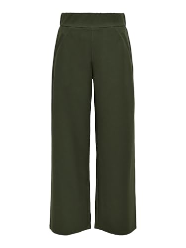 JdY Damen Jdylouisville Catia Life Wd PNT JRS Noos Hose Mit Hohem Bund Und Weitem Bein, Forest Night, XL / 32L