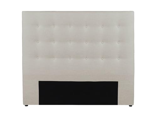 Vente-unique - Tête de lit capitonnée - 140 cm - Tissu - Beige - Francesco