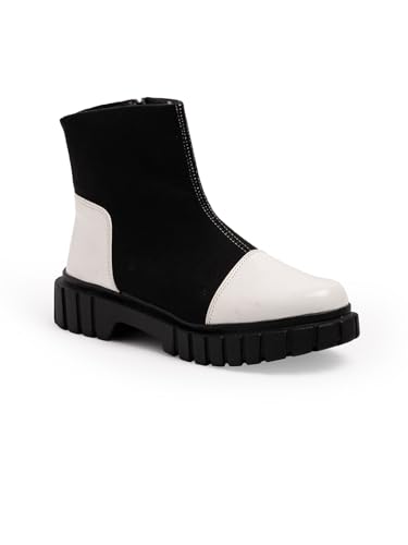 Image of Creattoes Slip-On Zipper Boots for Women & Girls - Trendy, Comfortable, and Easy to Style | CR105