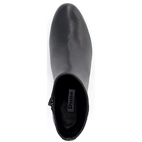 Image of Dune Ladies Women's OLEAH Block Heel Ankle Boots Size UK 3 Black Block Heel Ankle Boots