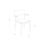 Gartenstuhl Oron gepolstert Grau Silver