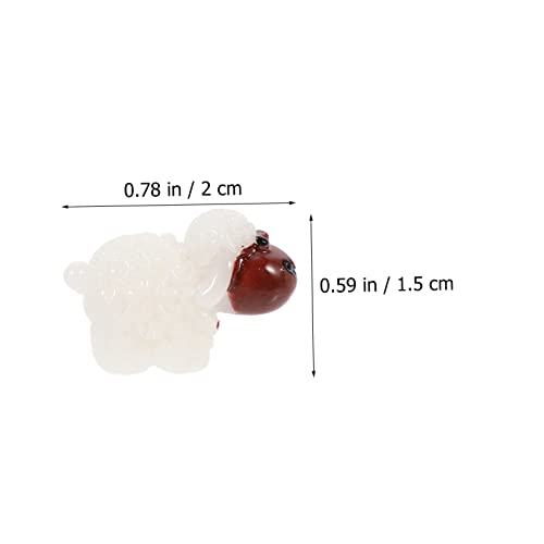 Holibanna 80 Peças Enfeite De Ovelha Casal Brinquedo De Fada Estátuas De Gramado Lindas Miniaturas D