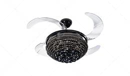 Zircon BO-2 Chandelier Ceiling Fan with BLDC Motor, LED Light, Noiseless Retractable Blade, Summer/Winter mode And Remote