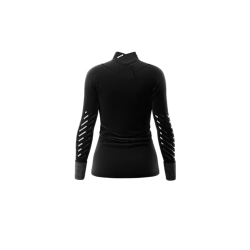 AYCANE Blade – Eishockey Base Layer Schwarz mit A6 Schnittschutz für Hals & Handgelenke, Langarm, Silikon Grip, BNQ (Frauen, XS)