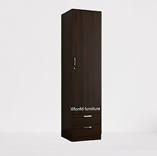 illfordd furniture Engineered Wood Single Door Wardrobe (Brown)