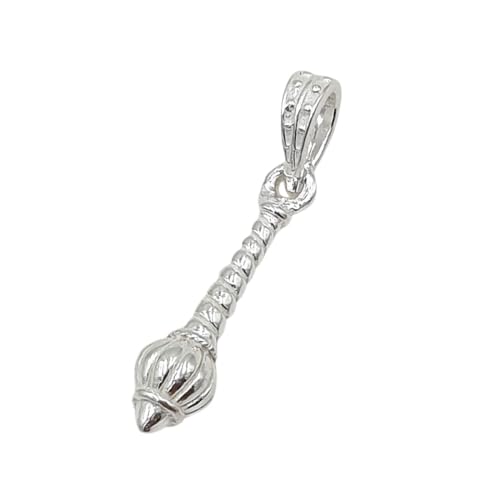 Image of Sahiba Gems Silver /Chandi Lord Bajrang Bali Hanuman Gada Pendant For Men /Boys (Hanuman Gada)
