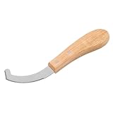 FIXOSHEE Cuchillo Raspador de Precisión para Quitar Huevos de Bot en Caballos, Hoja de Acero Inoxidable con Mango de Madera Ergonómico, Herramienta Ligera para Cuidado Equino Profesional en