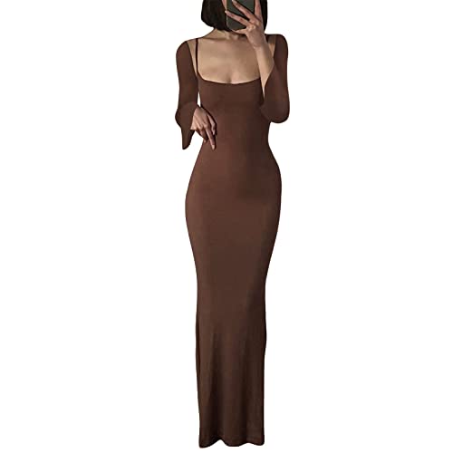 loose scoop back dress Full Size Backless Scoop Neck Maxi Dress Plus Size Turquoise / M