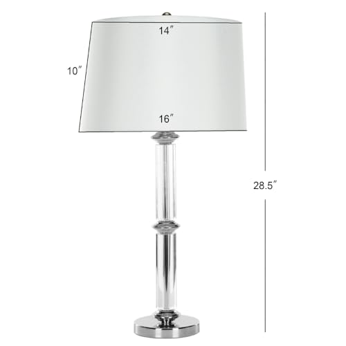 Lámpara de mesa moderna de cristal transparente 29 pulgadas miniatura 3