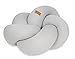 Velinda Cuscino a Nodo Palla Stile Nordico Moderno Morbido Decorazione casa 40x36cm (Motivo: Grigio)