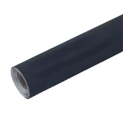 Tissu de toit en daim autocollant noir rouleau 20x300cm pour cuir suédé canapé et auto
