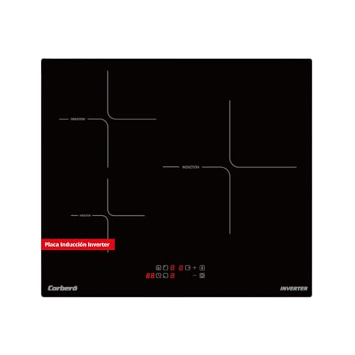 Corberó - Placa de Inducción | CCIM3362 | 60cm | 3 Zonas | 6200W | Zona Gigante 29 cm | Control...