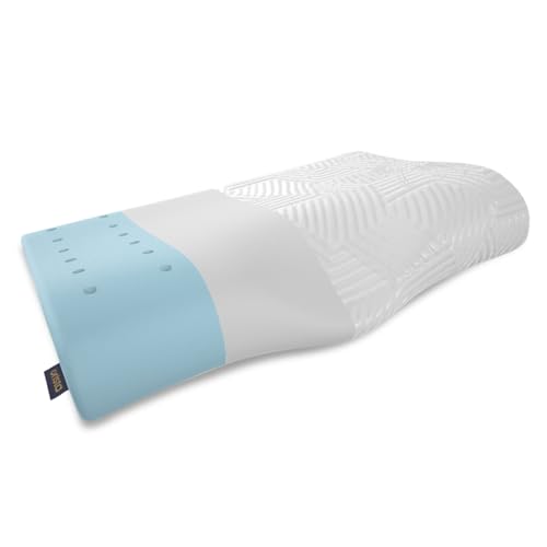 Image of Orista Advance Gel Blended Cervical Memory Foam Pillow | 2 Year Warranty |Orthopedic Neck & Shoulder Support Pillow for Sleeping | Improves Posture & Spinal Alignment | 19 x 12 x 4 Inch | Set of 1
