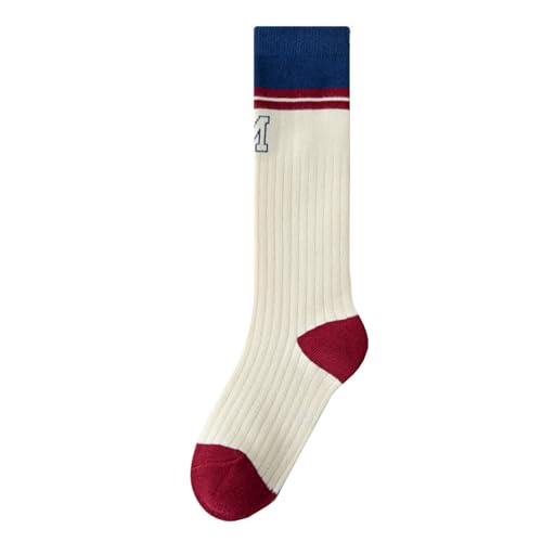 Generisch Mädchen Kniestrümpfe Beige Streifen 32-34