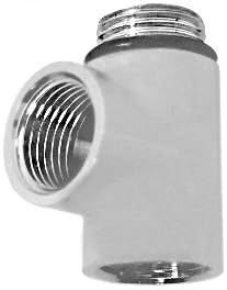 EcoSpa T-Piece for converting to Dual Fuel - Brushed Nickel