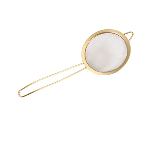 SOLUSTRE Fine Mesh Strainer Skimming Spoon Stainless Steel Oil Filter Colander for Food Serving for Cooking Buffets and Hot Pots Space Saving Design with Hanging Handle