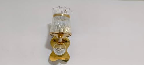 Image of Modern Crystal Decorative RGB with 3-Color LED Warm White, Natural White & Cool White LED Wall Lamp Sconce for Living Room, Bedroom, Hallway, Hotel, Staircase, Drawing Room, Restaurant,& Home