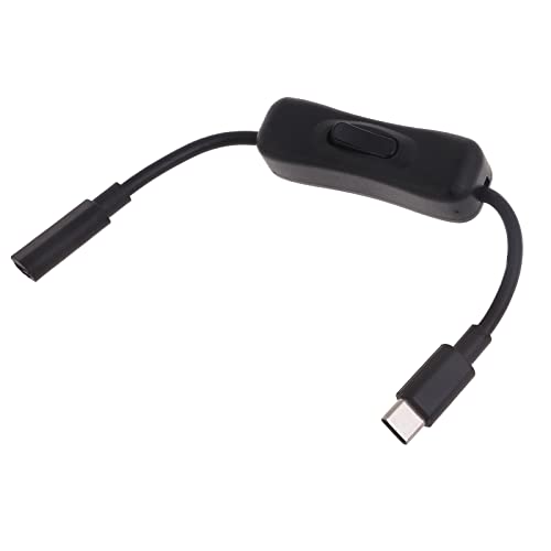 FUXIU Cable de extensión USB C con interruptor de encendido/apagado, perfecto para cargar datos en...
