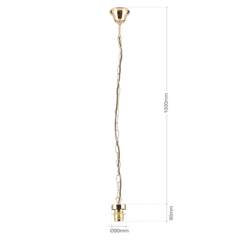 Suspension de chaîne avec douille E27 en laiton pour lustre - 2