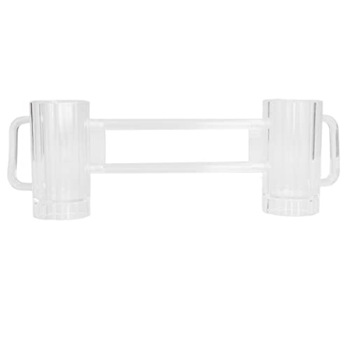 Boccale da birra in acrilico con doppio bicchiere da birra con manico per bar KTV Game Competition 430 ml 14,5 oz Cristallo trasparente Boccale rotondo confortevole Braccio della