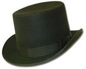 Boys Black Satin Top Hat 2-5+ Years Made in USA