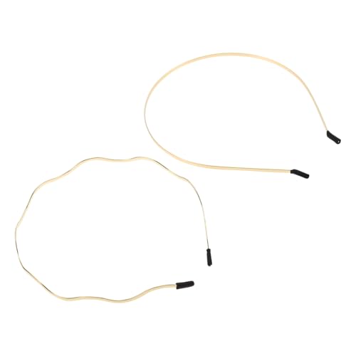 DRESSOOS 2個スポーツヘアバンド ヨガ ジョギング 運動用 ノンスリップ 髪止め ウェディング ブライダル ヘッドドレス ワイヤー入り 伸縮性 ヘアアクセサリー